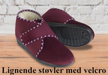 Hjemmestøvler Dame med Velcro